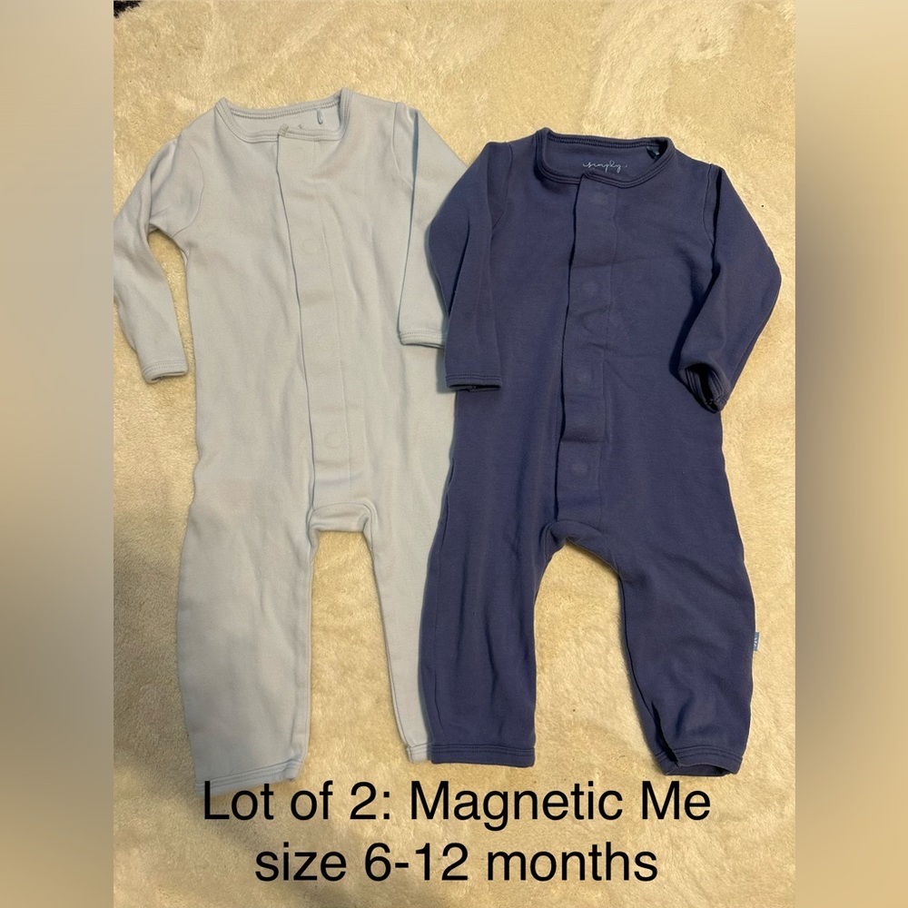 Magnetic Me Kids Footies - Navy and Light Blue